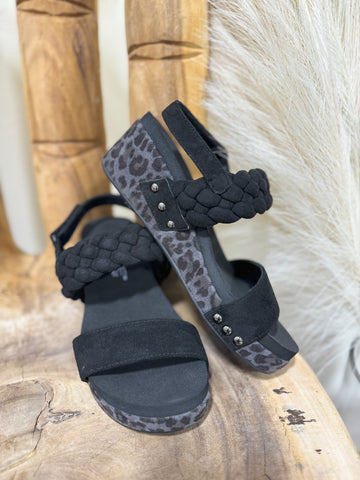 Corky’s Black Suede Wedge