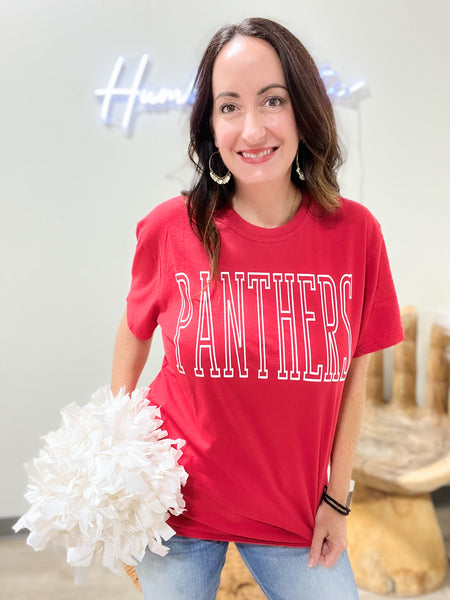 Panthers Puff Letter Tee