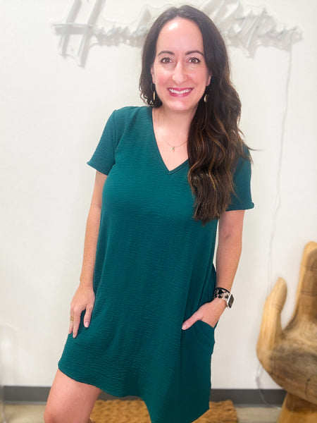 Spruce Airflow V-Neck Shift Dress