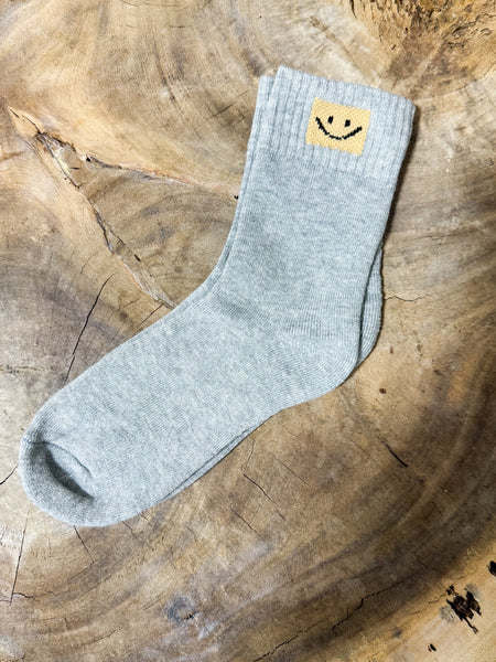 Smiley Face Crew Socks