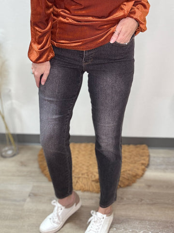 Judy Blue Dark Grey Slim Fit Mid-rise Jeans