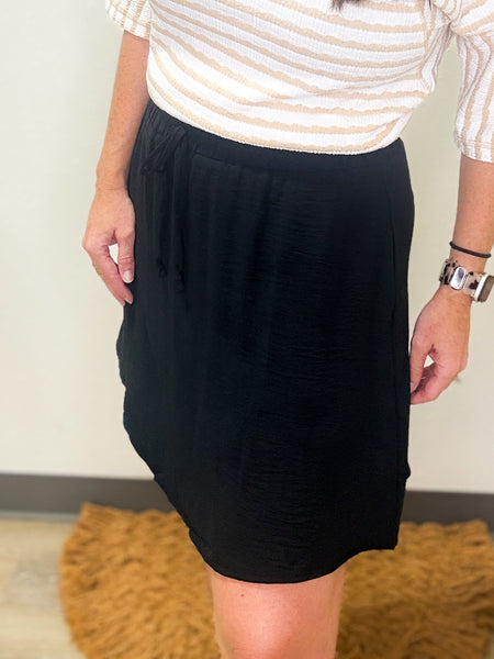 Black Breezy Skirt