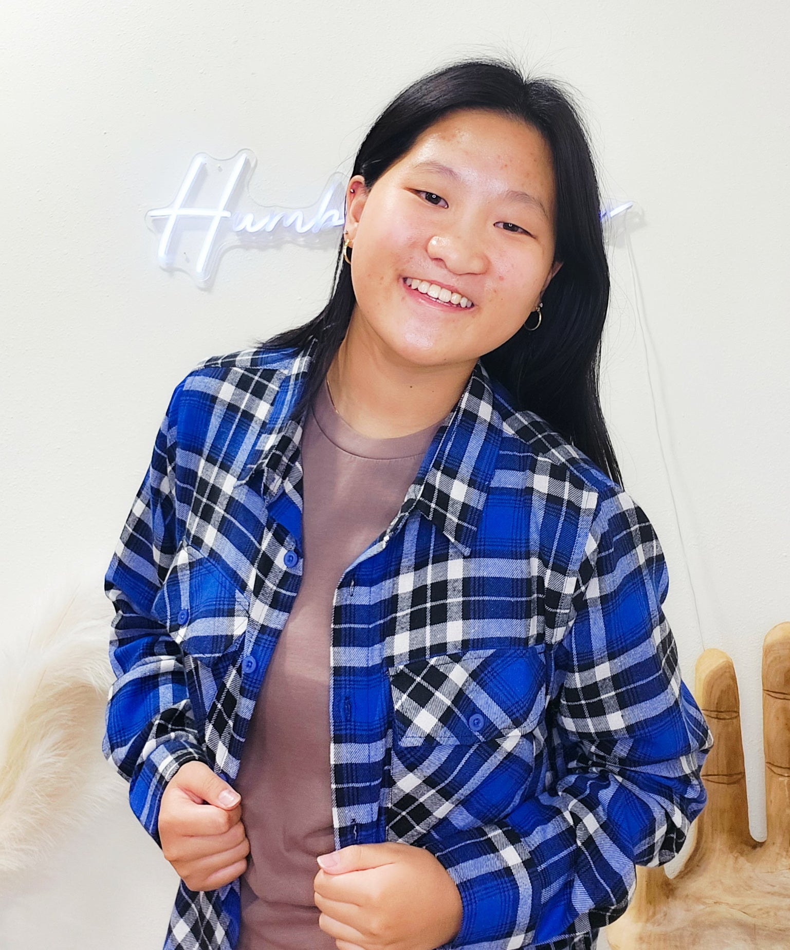 Blue & White Flannel