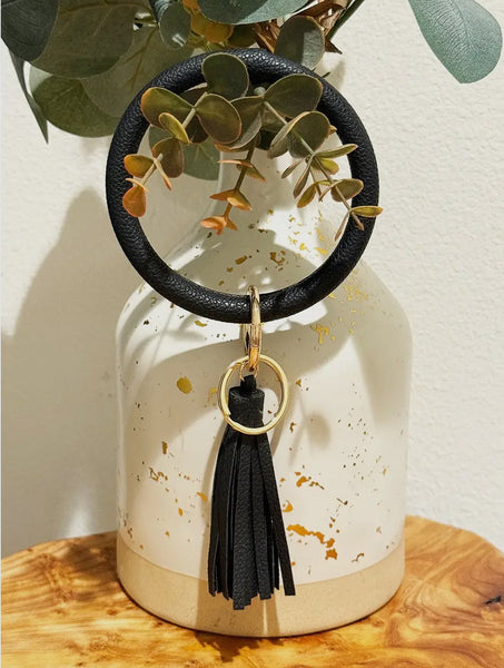 Round Keychain with Tassel