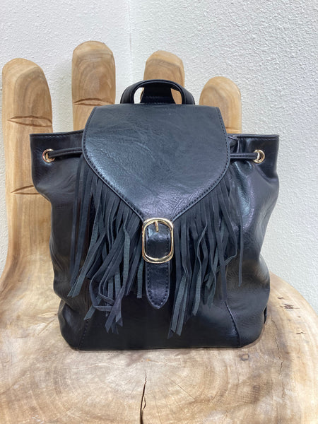 Fringe Backpack W/ Gold Hardware