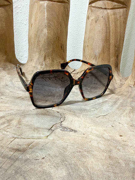 Wide Square Framed Sunglasses