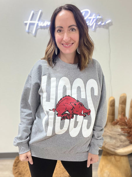 Hogs Puff Letter Sweatshirt