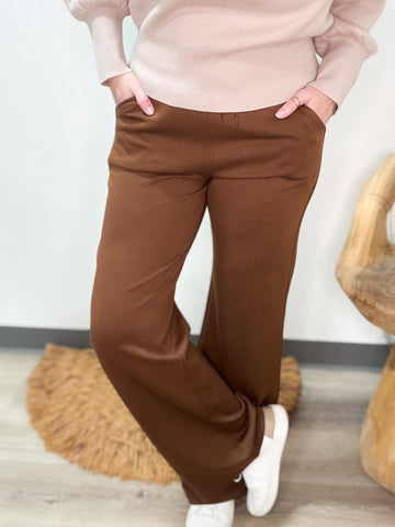 Brown Straight Legged Sweatpants