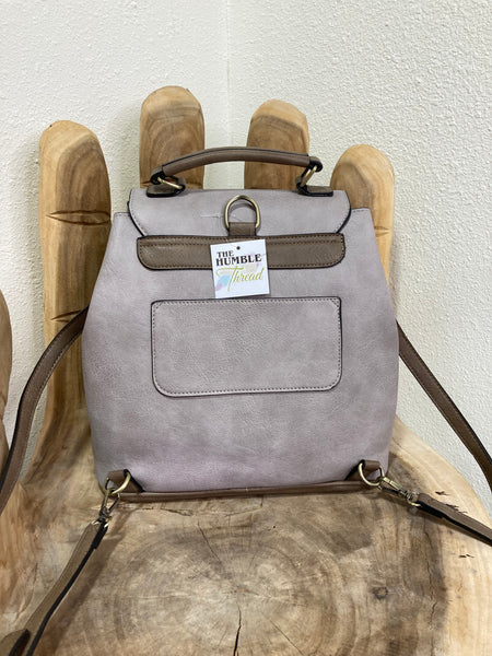 Taupe Versatile Strap Backpack