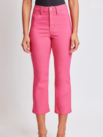 YMI Hot Pink Crop Flare Pants