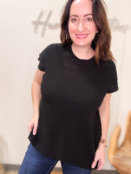 Black Knit Top