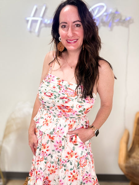 Flower Print Maxi Dress