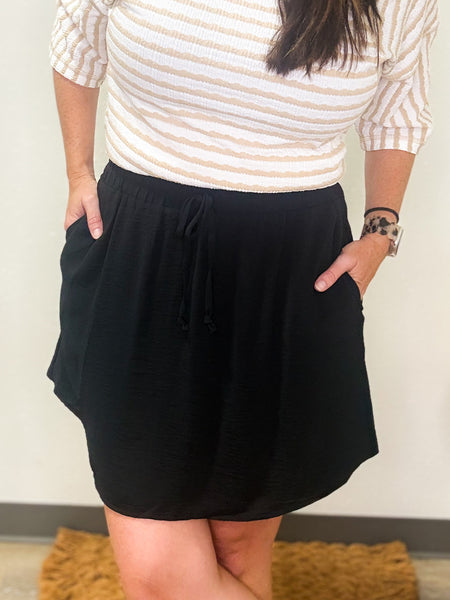 Black Breezy Skirt