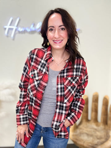 Classic Red, White, & Black Flannel
