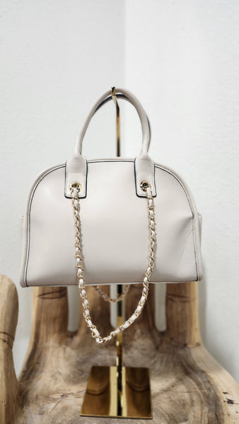 Leather Purse with Gold Chain