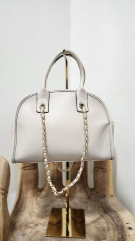 Leather Purse with Gold Chain