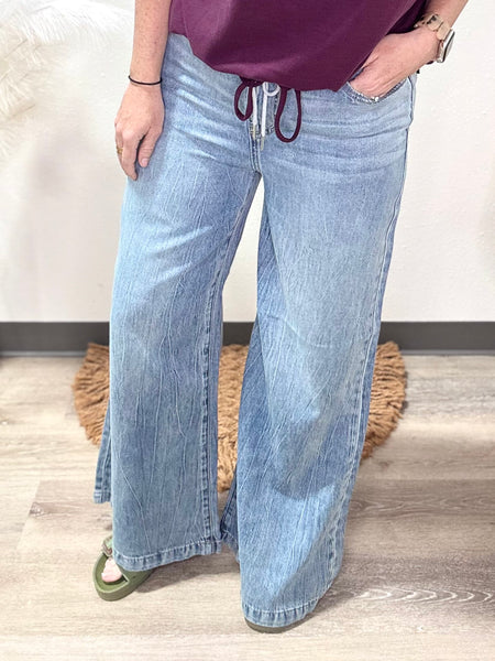 JB Light Wash Featherweight Denim W/ Drawstring