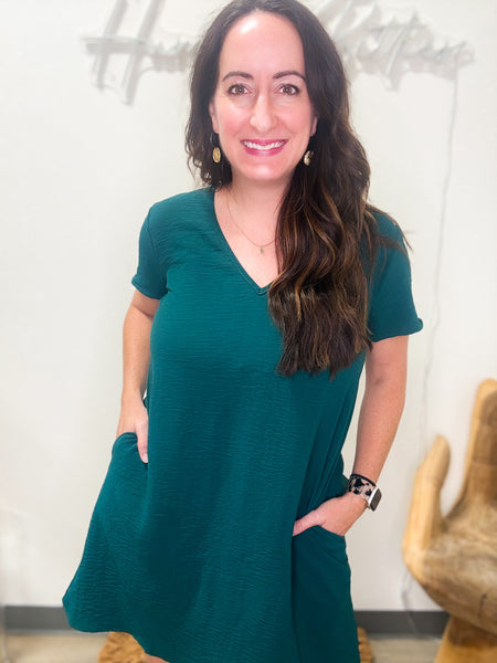 Spruce Airflow V-Neck Shift Dress