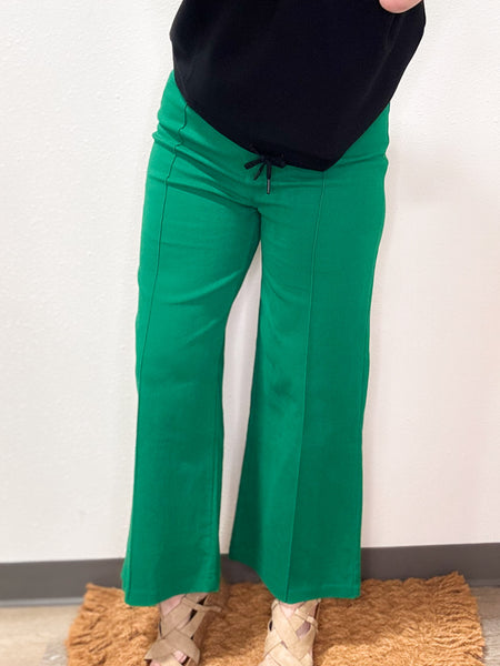 Kelly Green Pintuck Pants