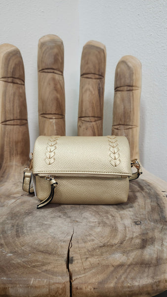 Gold Crossbody with Braided Detailing