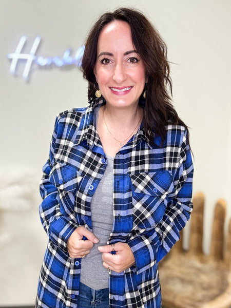 Blue & White Flannel