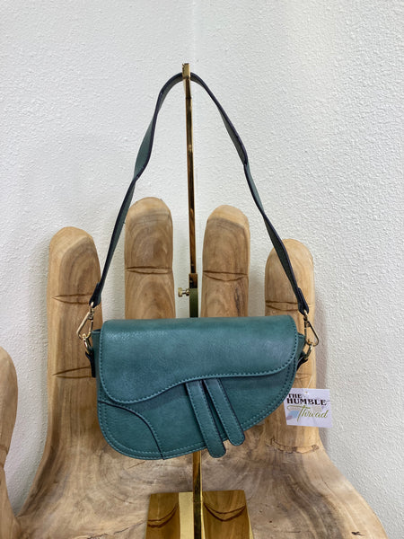 Muted Green Saddle Bag