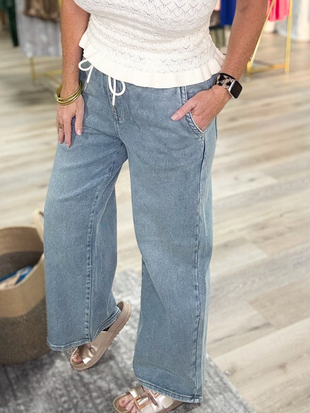 JB Wilhelmina Baggy Drawstring Denim