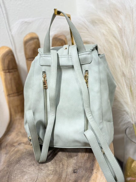 Mint Studded Whipstitch Backpack