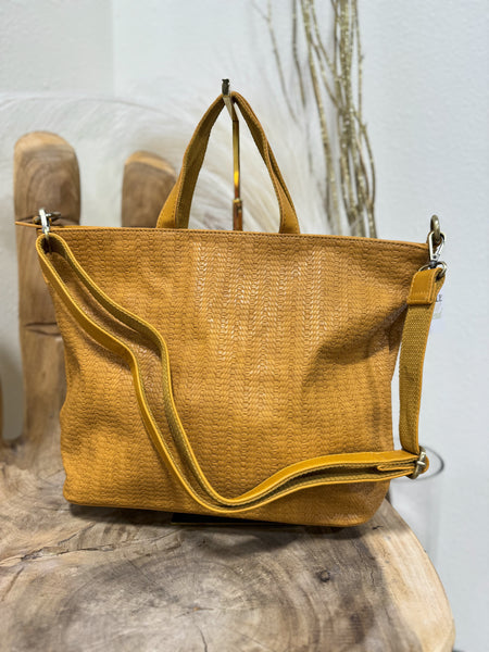 Mustard Woven Handbag