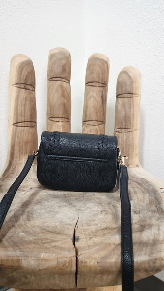 Black Crossbody with Braided Detailing