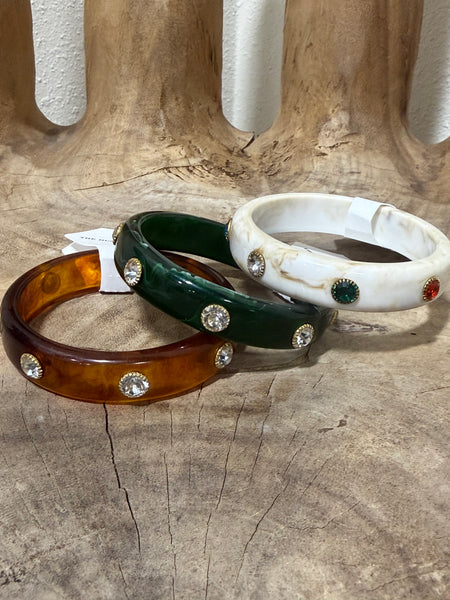 Rhinestone Colorful Cuff Bangle