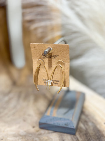 Stainless Steel Gold Threader Earrings