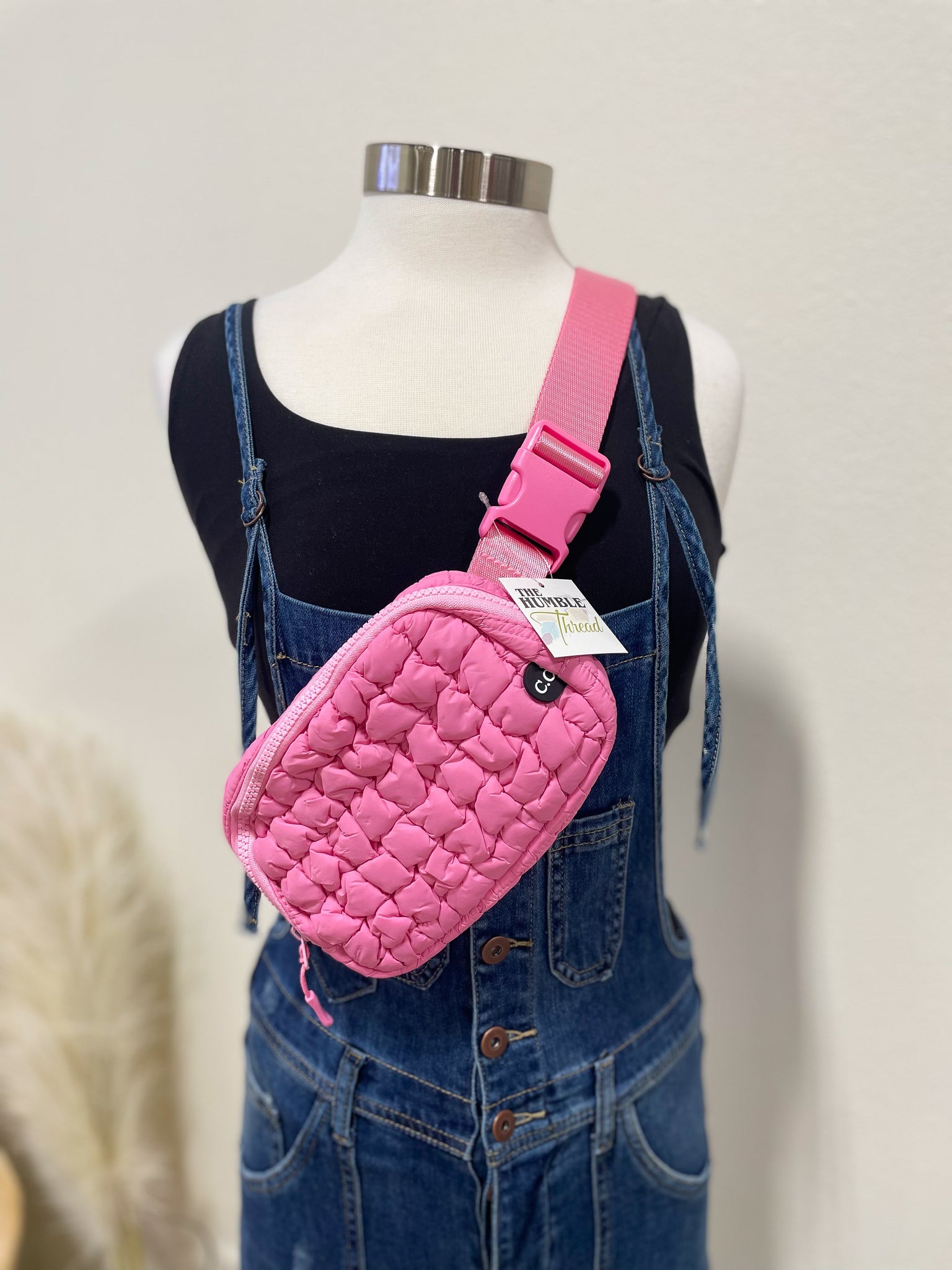 Hot Pink Quilted Fanny Pack