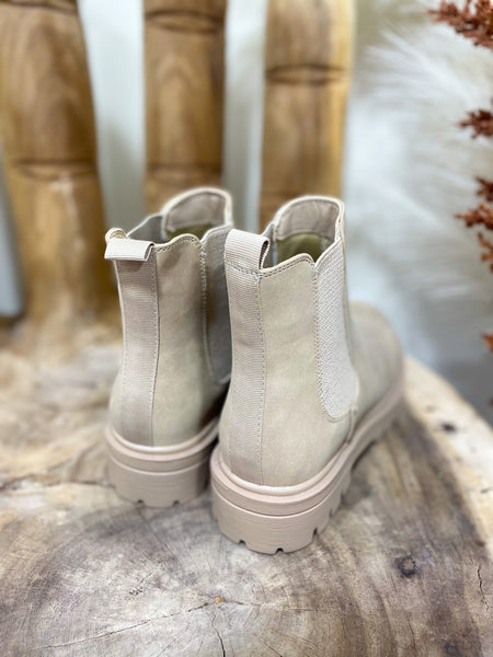 Nude Slip-On Ankle Bootie