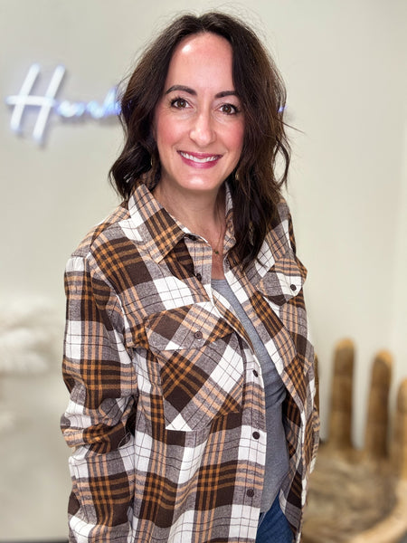 Brown & Burnt Orange Flannel
