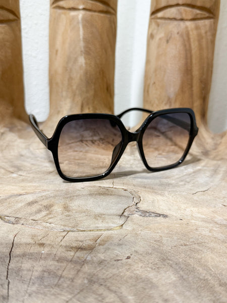 Wide Square Framed Sunglasses