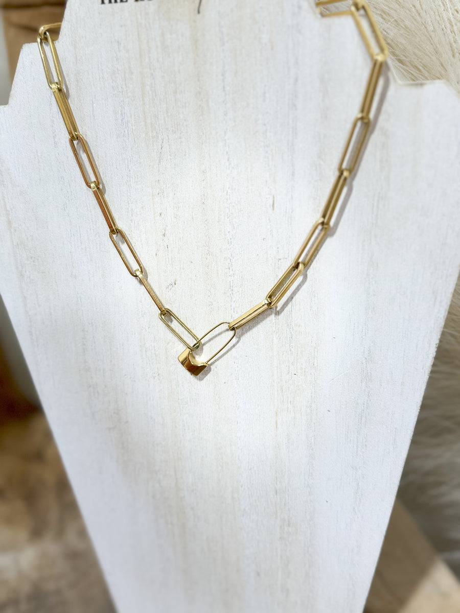 Gold Plated Paperclip Chain Necklace – The Humble Thread