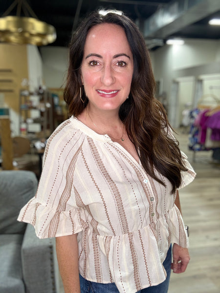 Peplum Button Up