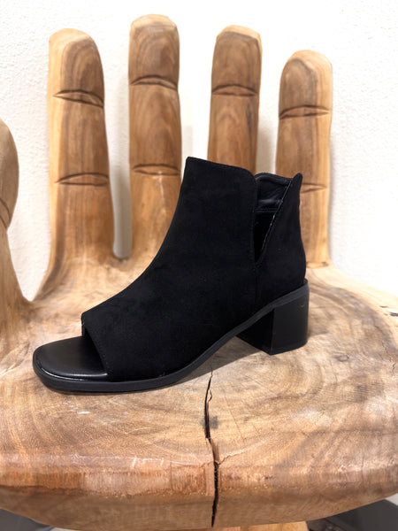 Black Peep-toe Bootie