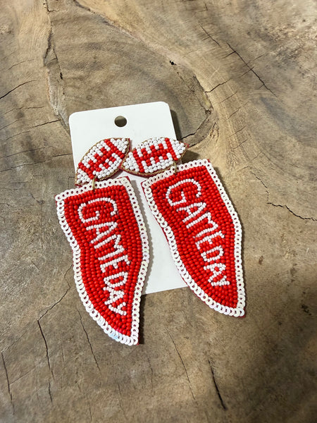 Game Day Flag Earrings