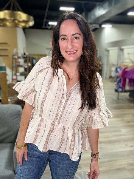 Peplum Button Up