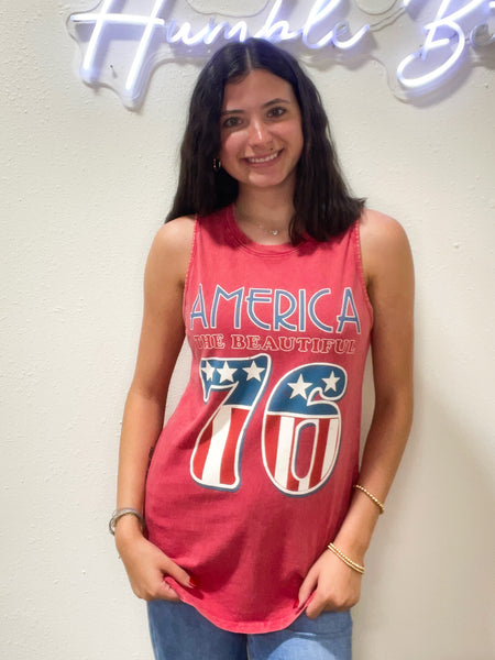 “AMERICAN 76” Graphic Tank Top