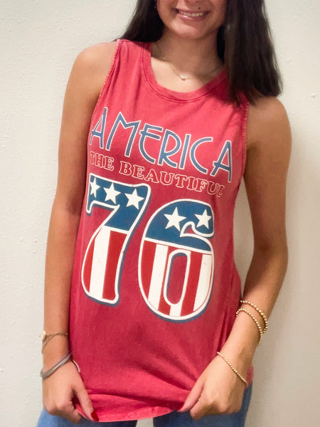 “AMERICAN 76” Graphic Tank Top