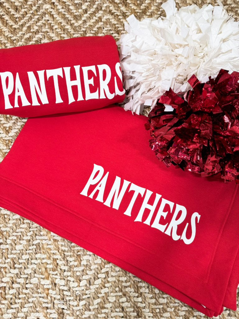 Red Panthers Jersey Blanket