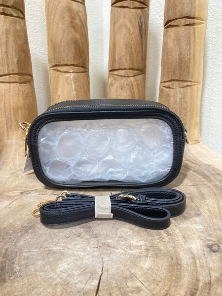 Clear & Black Crossbody Bag