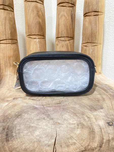 Clear & Black Crossbody Bag