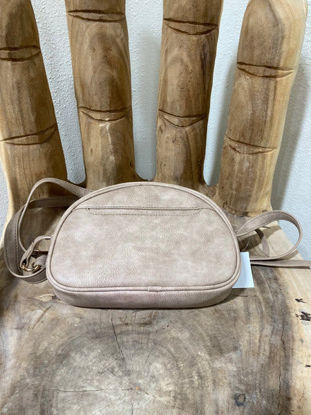 Stone Half Moon Tassel Crossbody
