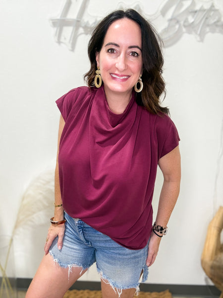 Wine Dolman Top
