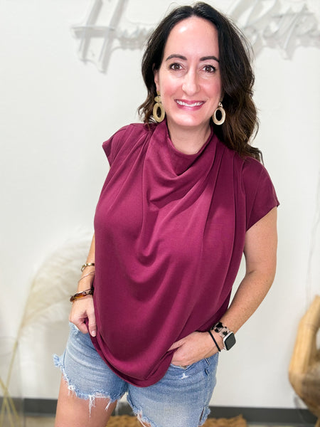 Wine Dolman Top