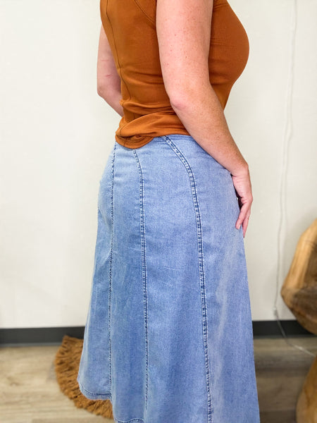 Denim Maxi Skirt